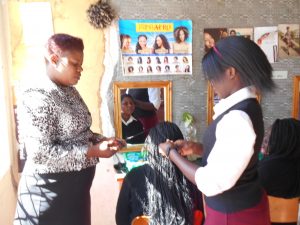Hairdressing students on the flick